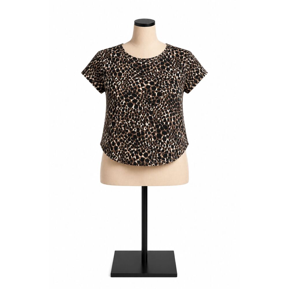 Old Navy Active Go-Dry Ultralite Leopard Print Performance Top XXL